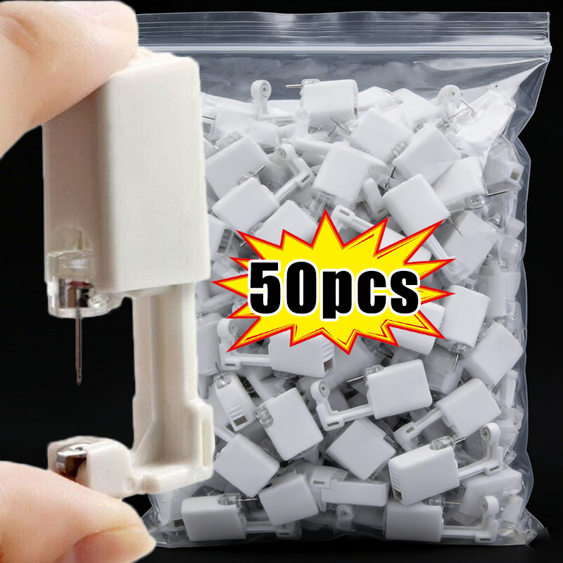 Body Jewelry Factory - 50pcs White Safety Ear Piercing Gun