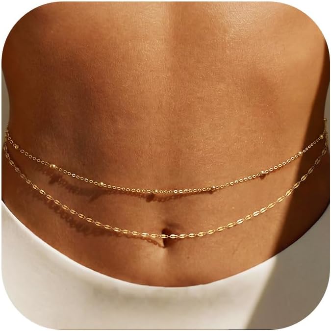 Body Jewelry Helix - 14K Gold Plated Waist Chain Women
