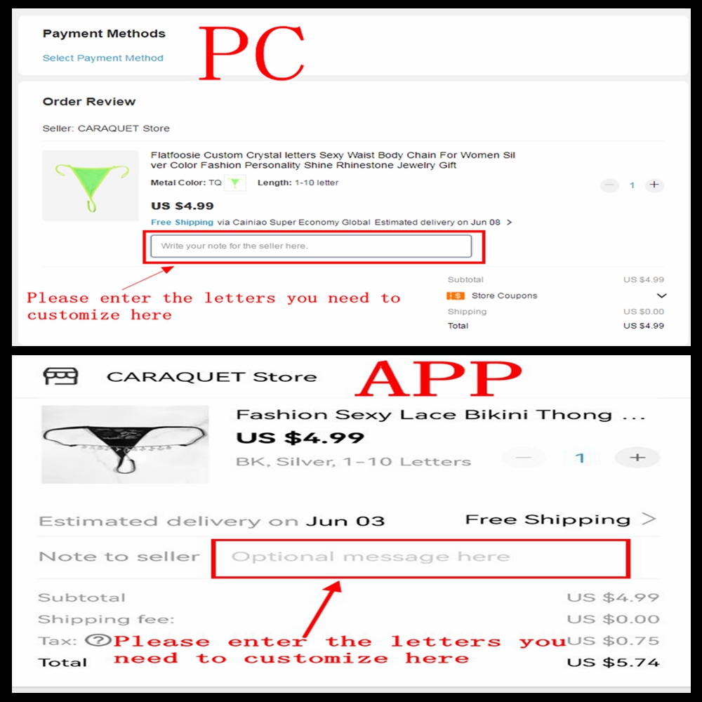 Custom Bikini Thong with Name  - Body Jewelry Names ulasan dan harga