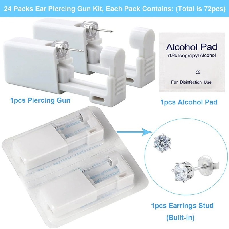 1/50pcs Ear Piercing Gun Dispo - Body Jewelry Factory ulasan dan harga