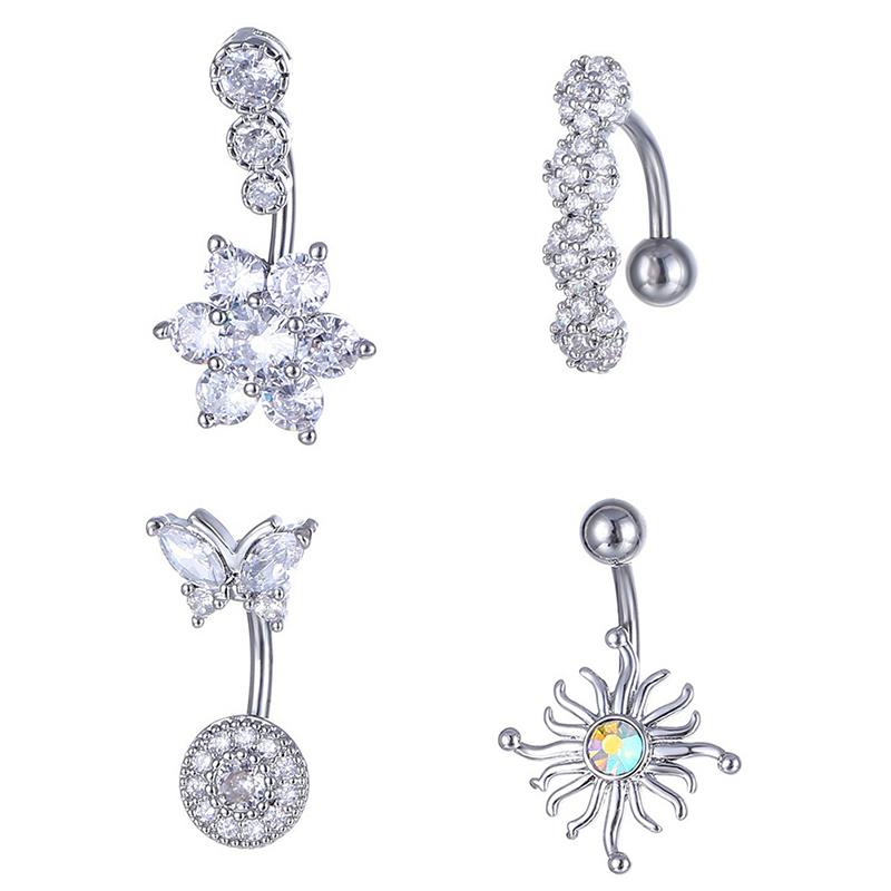 Crystal Belly Button Ring Anim - Body Jewelry Barbell ulasan dan harga