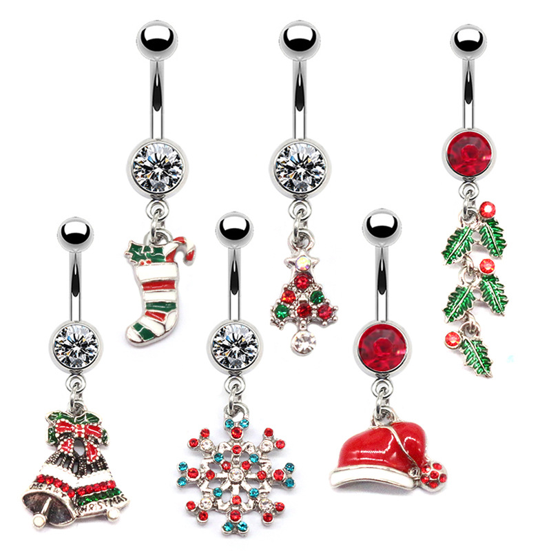 Christmas Series Navel Ring Fo - Body Jewelry Factory ulasan dan harga