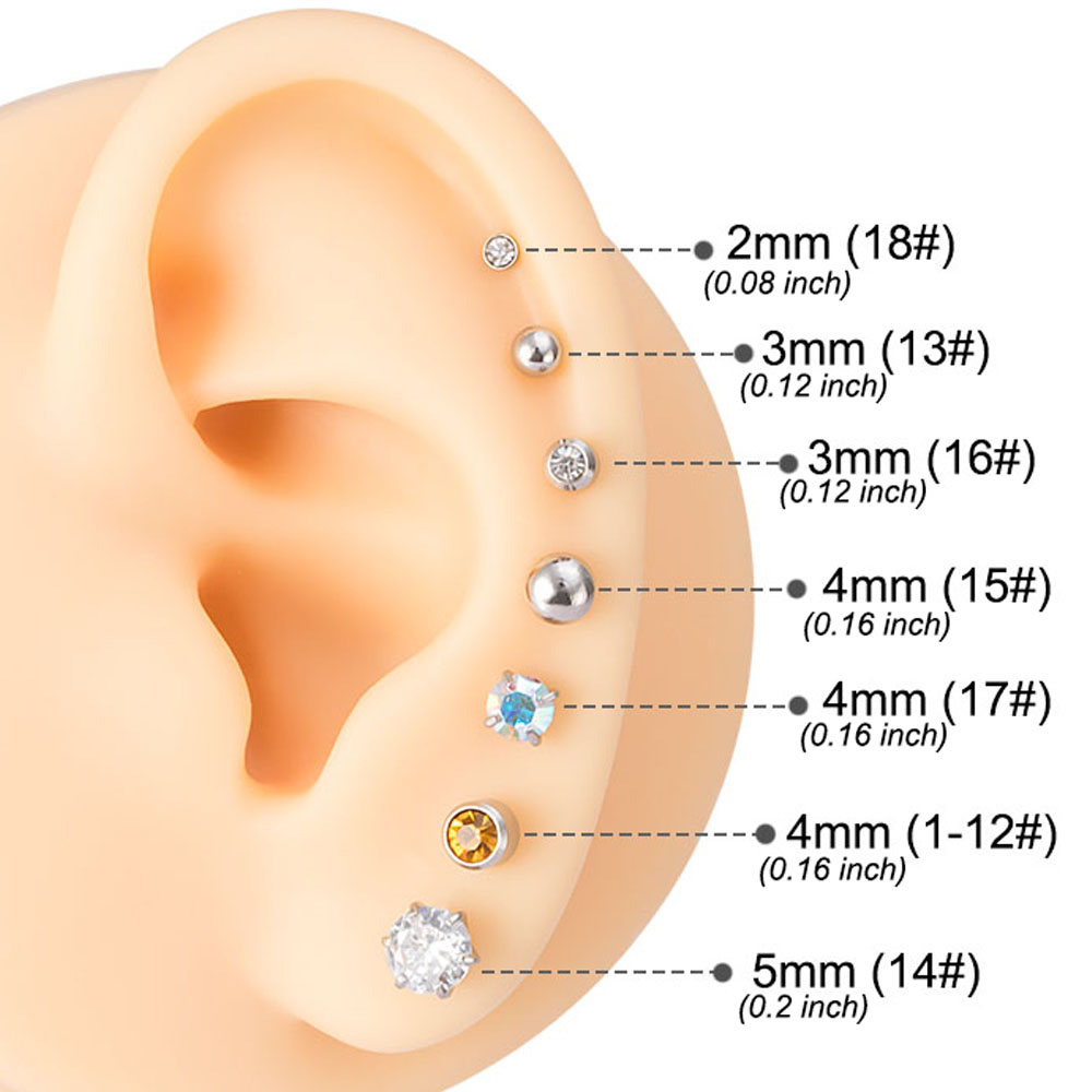 1pc Disposable Green Ear Pierc - Body Jewelry Factory ulasan dan harga