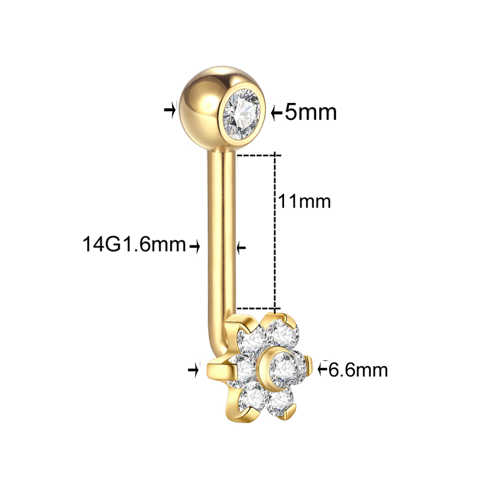 1PC Titanium Christina Vertica - Body Jewelry Vch ulasan dan harga