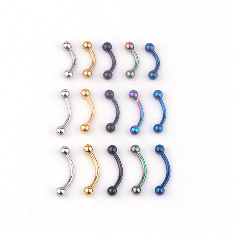 5pcs/lot 16G 316L Stainless St - Body Jewelry Barbell ulasan dan harga