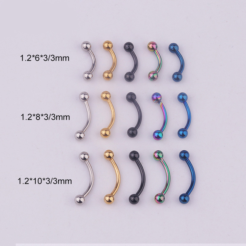 5pcs/lot 16G 316L Stainless St - Body Jewelry Barbell ulasan dan harga