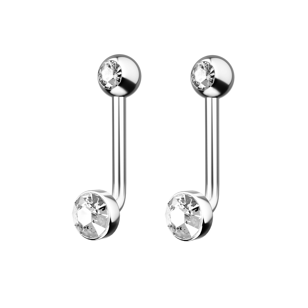 1PC F136 Titanium 14G CZ Gem P - Body Jewelry Vch ulasan dan harga
