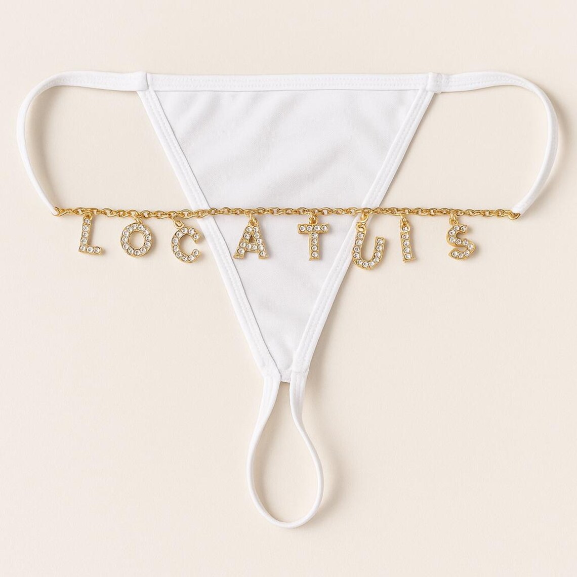 Custom Chain Thong With Name L - Body Jewelry Names ulasan dan harga