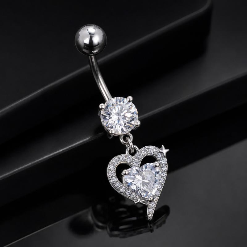 Surgical Steel Dangle Belly Bu - Body Jewelry Barbell ulasan dan harga