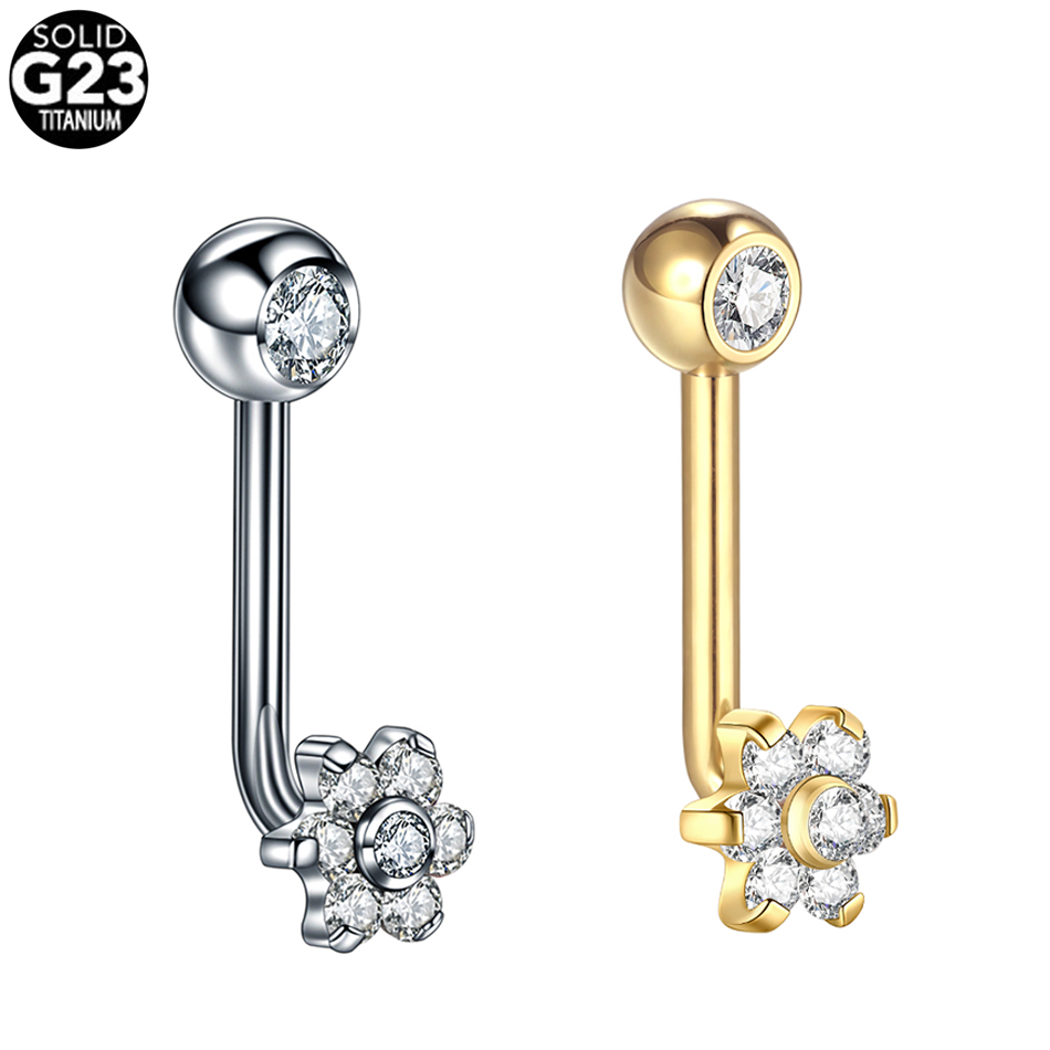1pc 14G Titanium Flower Christ - Body Jewelry Vch ulasan dan harga