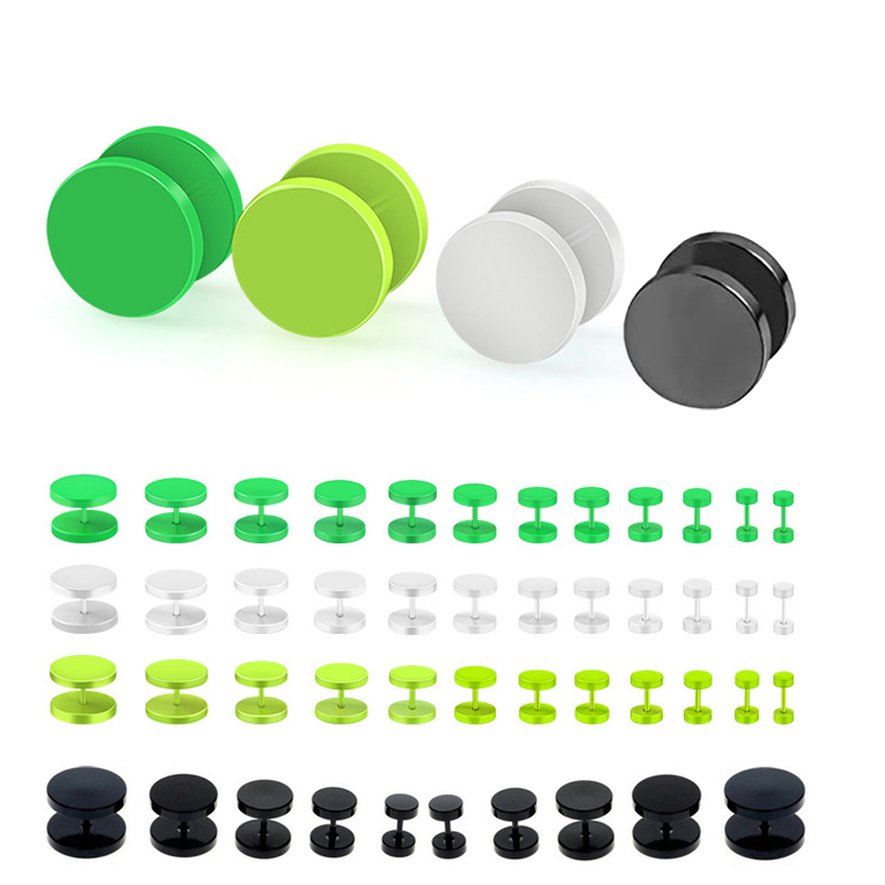 2pcs 3-14mm Baking Paint Stain - Body Jewelry Barbell ulasan dan harga