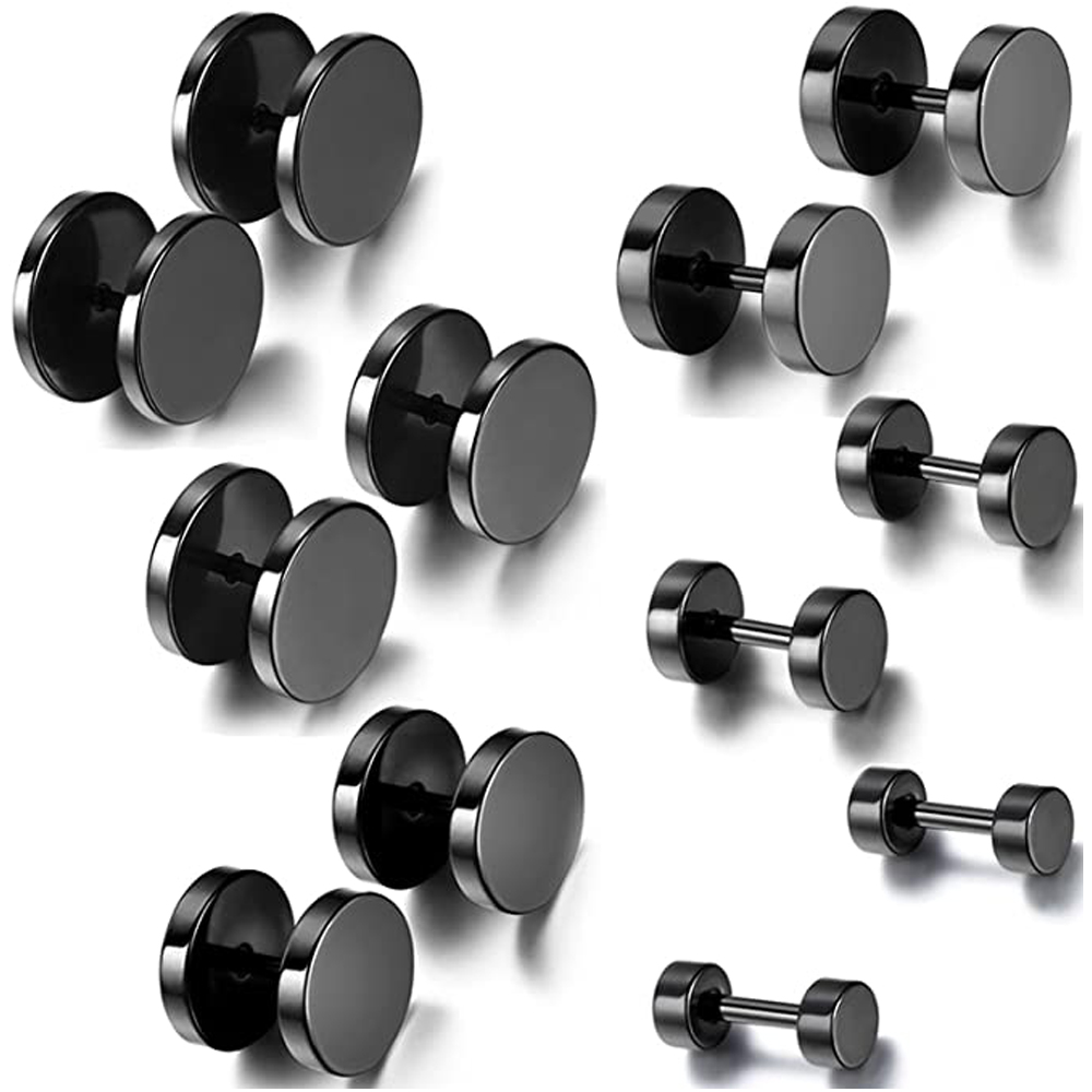 2pcs 3-14mm Baking Paint Stain - Body Jewelry Barbell ulasan dan harga