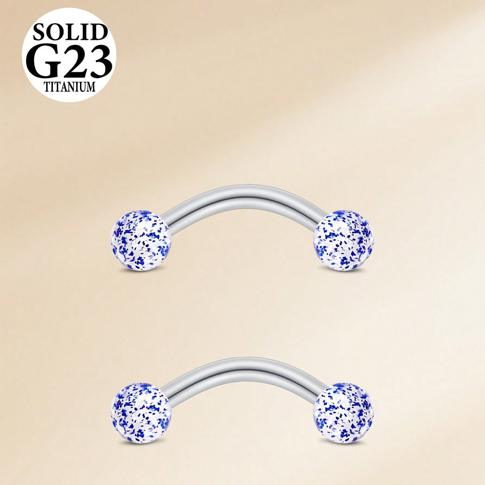 2PCS 16G 8/10mm Titanium Alloy - Body Jewelry Vch ulasan dan harga