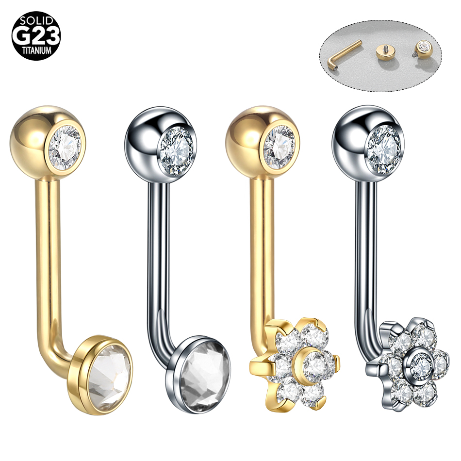 10pcs/lot Titanium Zircon Chri - Body Jewelry Vch ulasan dan harga