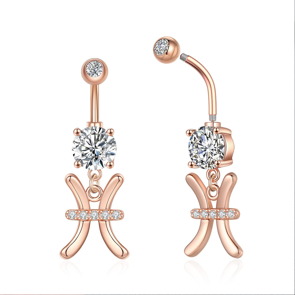 12 Constellation Series Navel  - Body Jewelry Barbell ulasan dan harga
