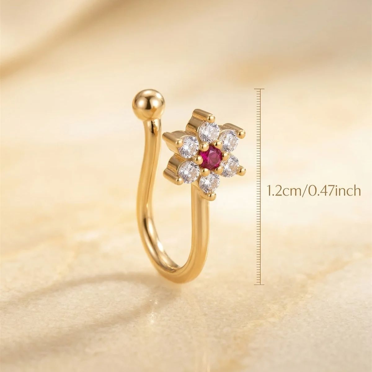 1PC Flower Shaped No Piercing  - Body Jewelry On Sale ulasan dan harga
