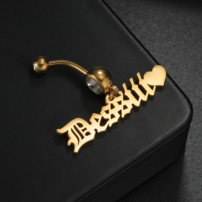 Letdiffery Custom Name Belly B - Body Jewelry Names ulasan dan harga
