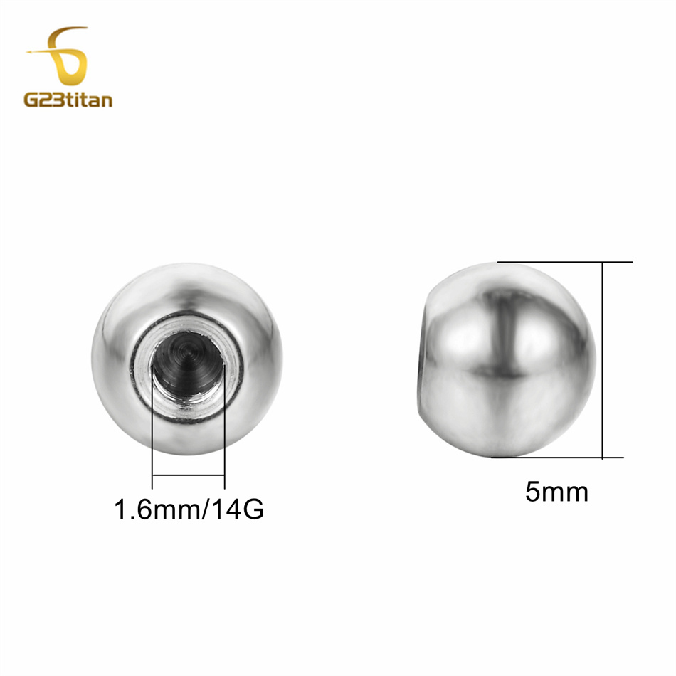 10pcs 16G 14G 3mm 4mm 5mm G23  - Body Jewelry Barbell ulasan dan harga