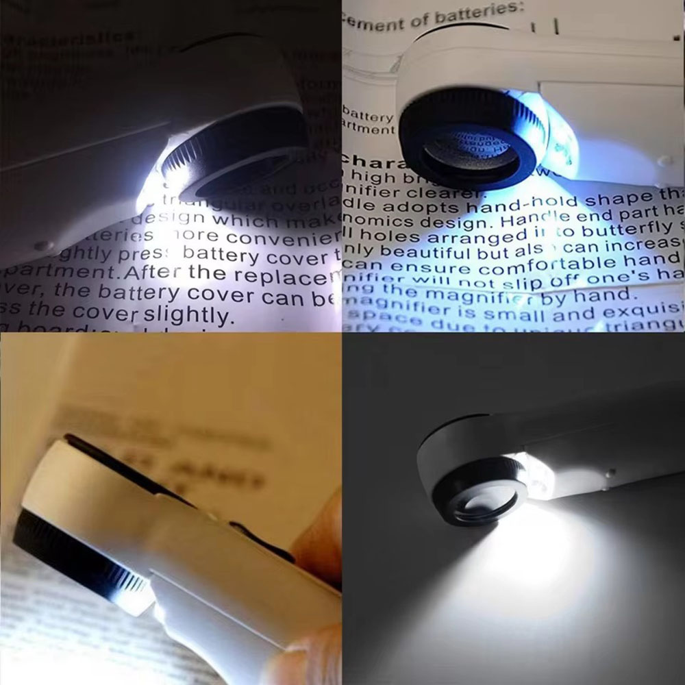 40X magnifying glass with 2 LE - Body Jewelry Websites ulasan dan harga
