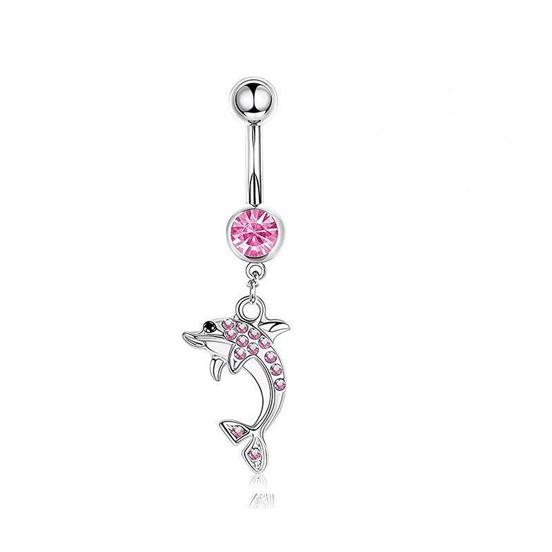 1PCS Pink Crown Belly Button R - Body Jewelry Barbell ulasan dan harga