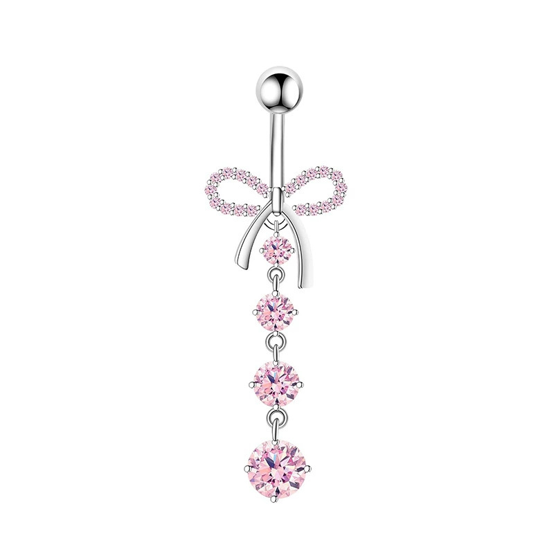 1PCS Pink Crown Belly Button R - Body Jewelry Barbell ulasan dan harga
