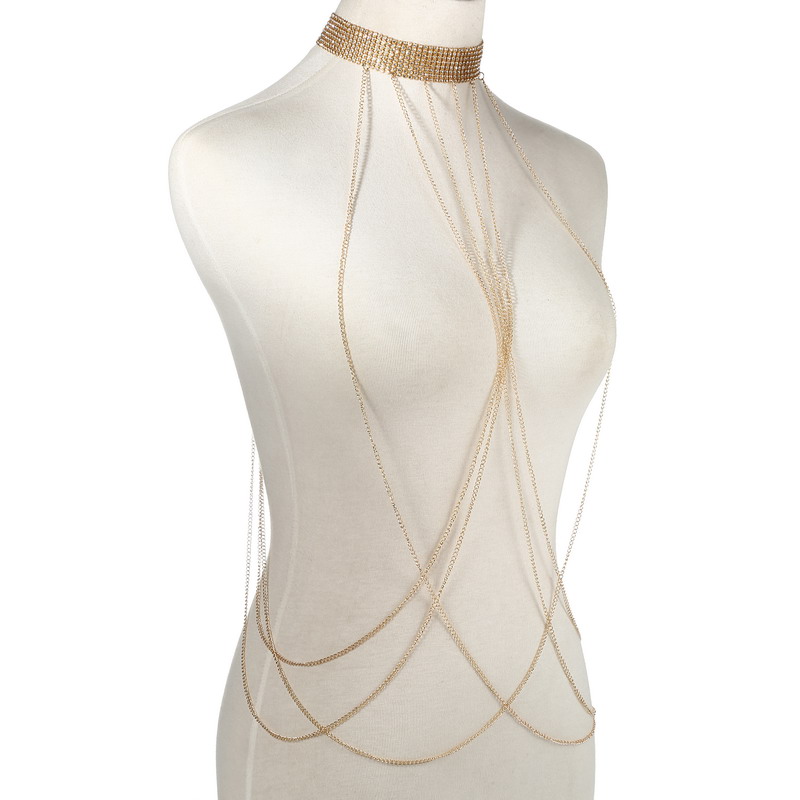 Gold Color Body Chain Women  R - Body Chain Jewelry ulasan dan harga