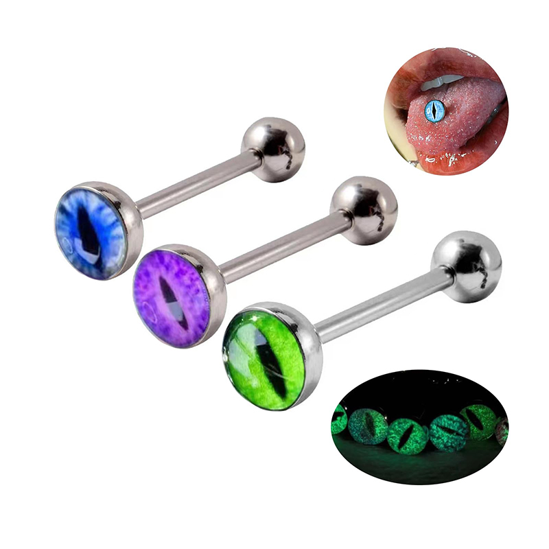 14G Glow in the Dark Dragon Ey - Body Jewelry Barbell ulasan dan harga