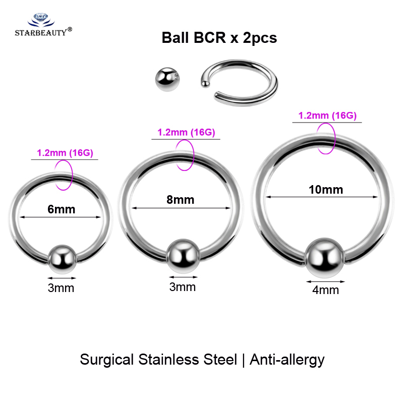 2pcs Multipurpose BCR Face Pie - Body Jewelry Vch ulasan dan harga