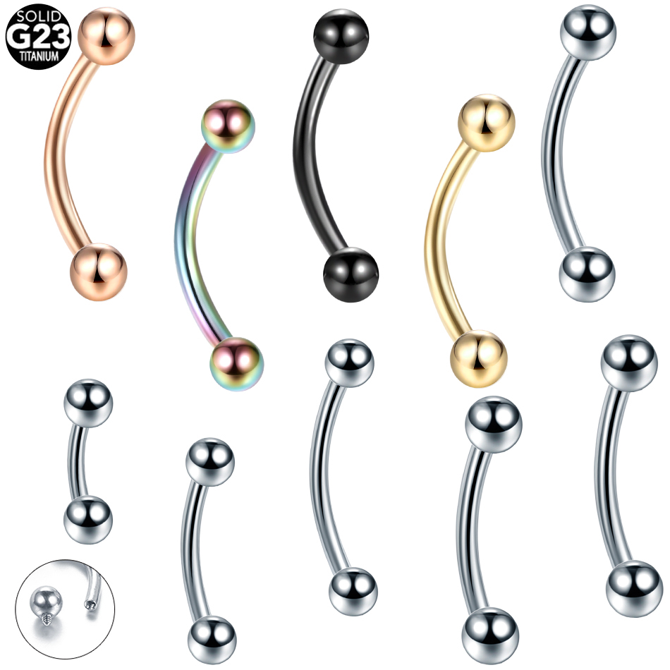 10Pcs/lot G23 Titanium Eyebrow - Body Jewelry Barbell ulasan dan harga