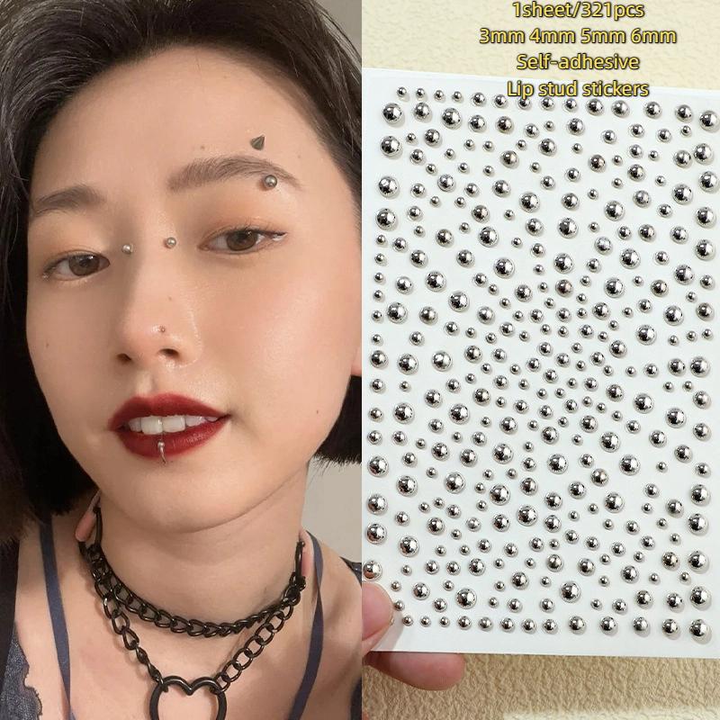 321pcs Non Piercing Lip Studs  - Body Jewelry Waterproof ulasan dan harga
