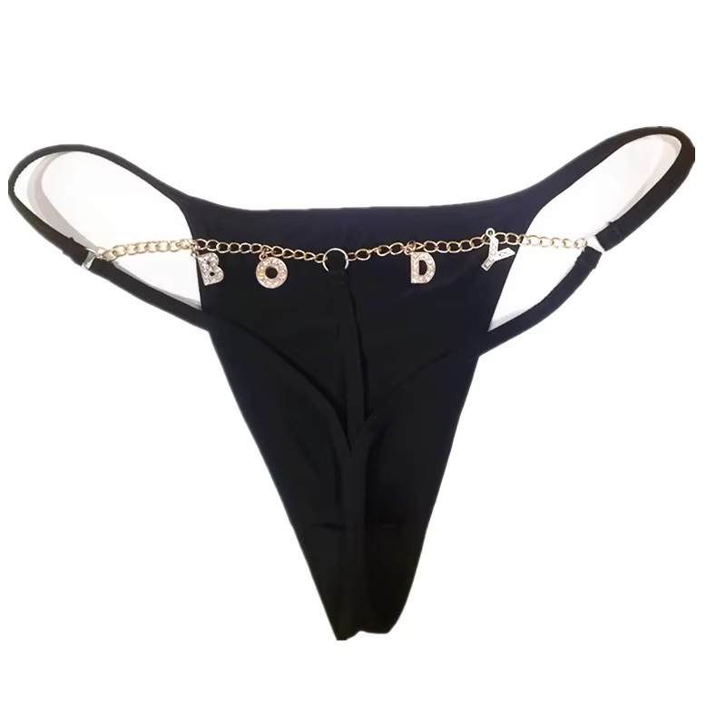 Custom Chain Thong with Name G - Body Jewelry Names ulasan dan harga