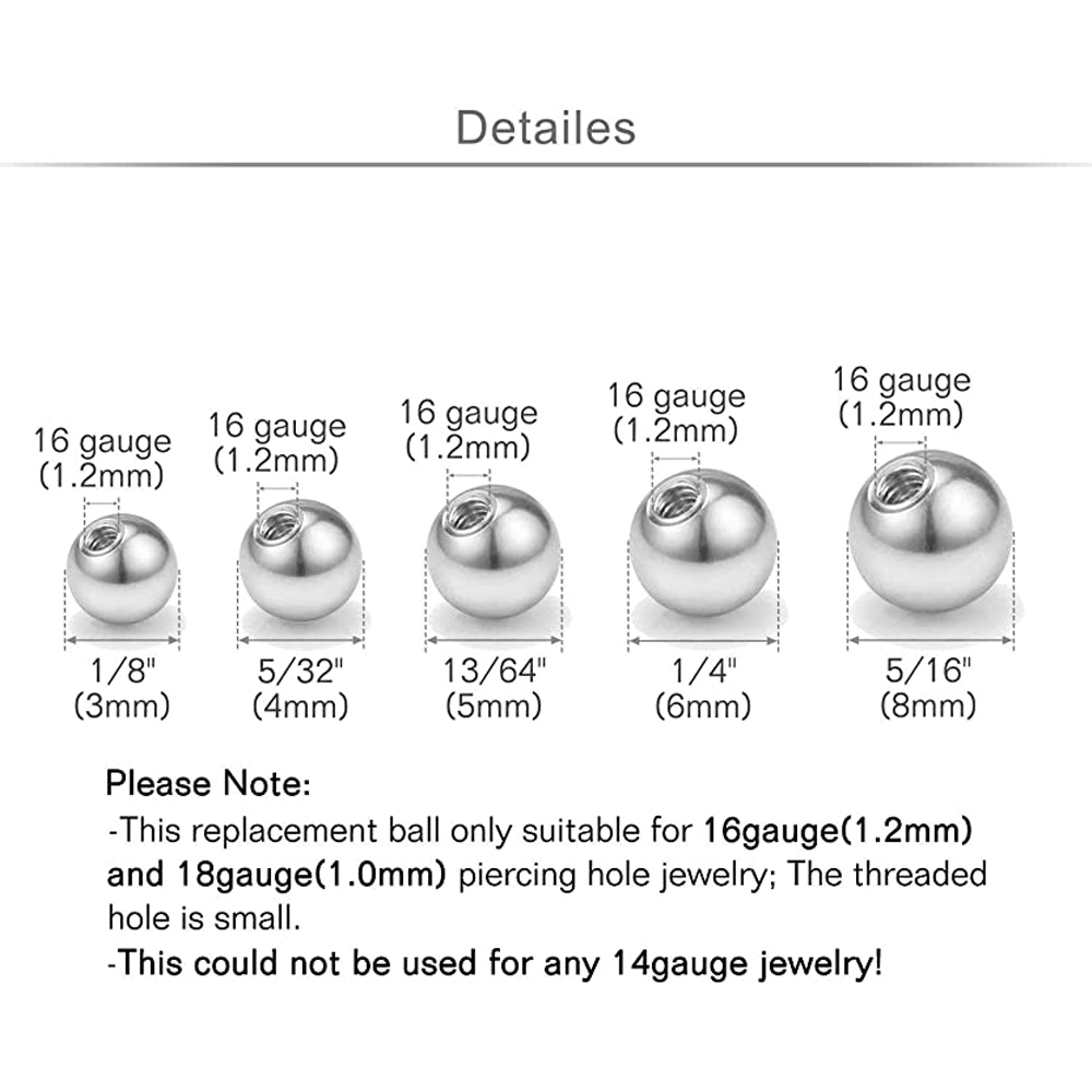 20pcs Replacement Balls Body J - Body Jewelry Barbell ulasan dan harga