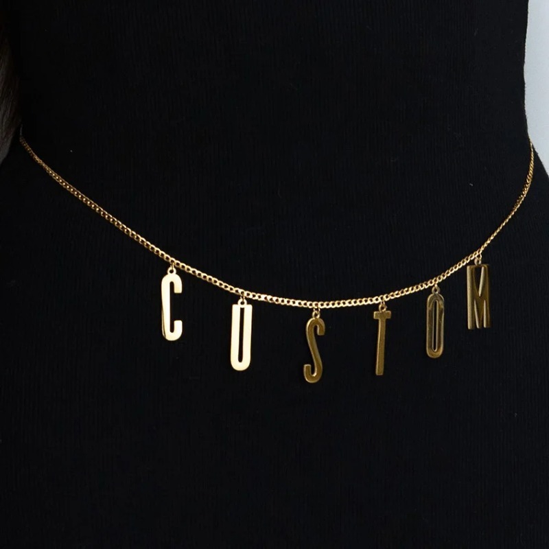 Personalized Custom Name Waist - Body Jewelry Names ulasan dan harga