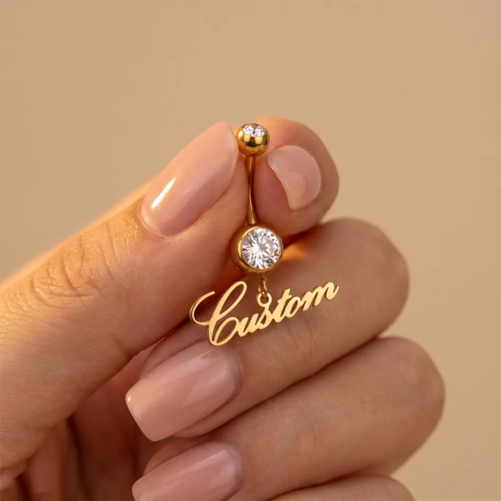 Personalized Zircon Customized - Body Jewelry Names ulasan dan harga