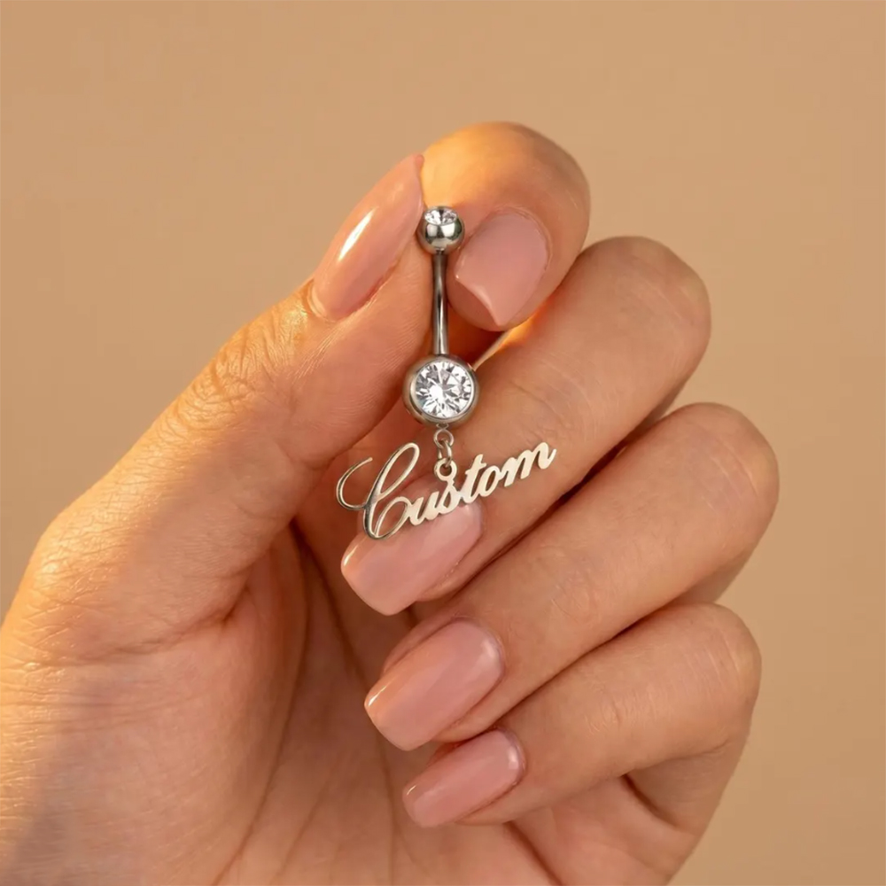 Personalized Zircon Customized - Body Jewelry Names ulasan dan harga