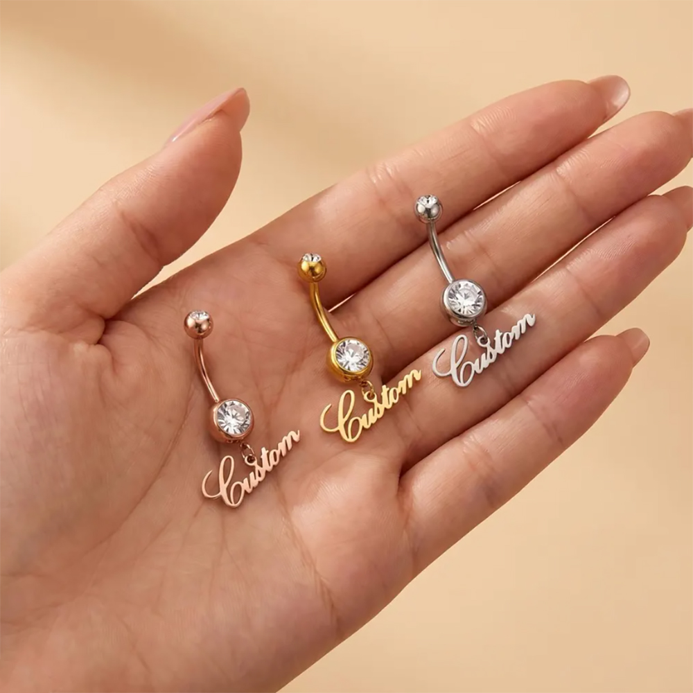 Personalized Zircon Customized - Body Jewelry Names ulasan dan harga