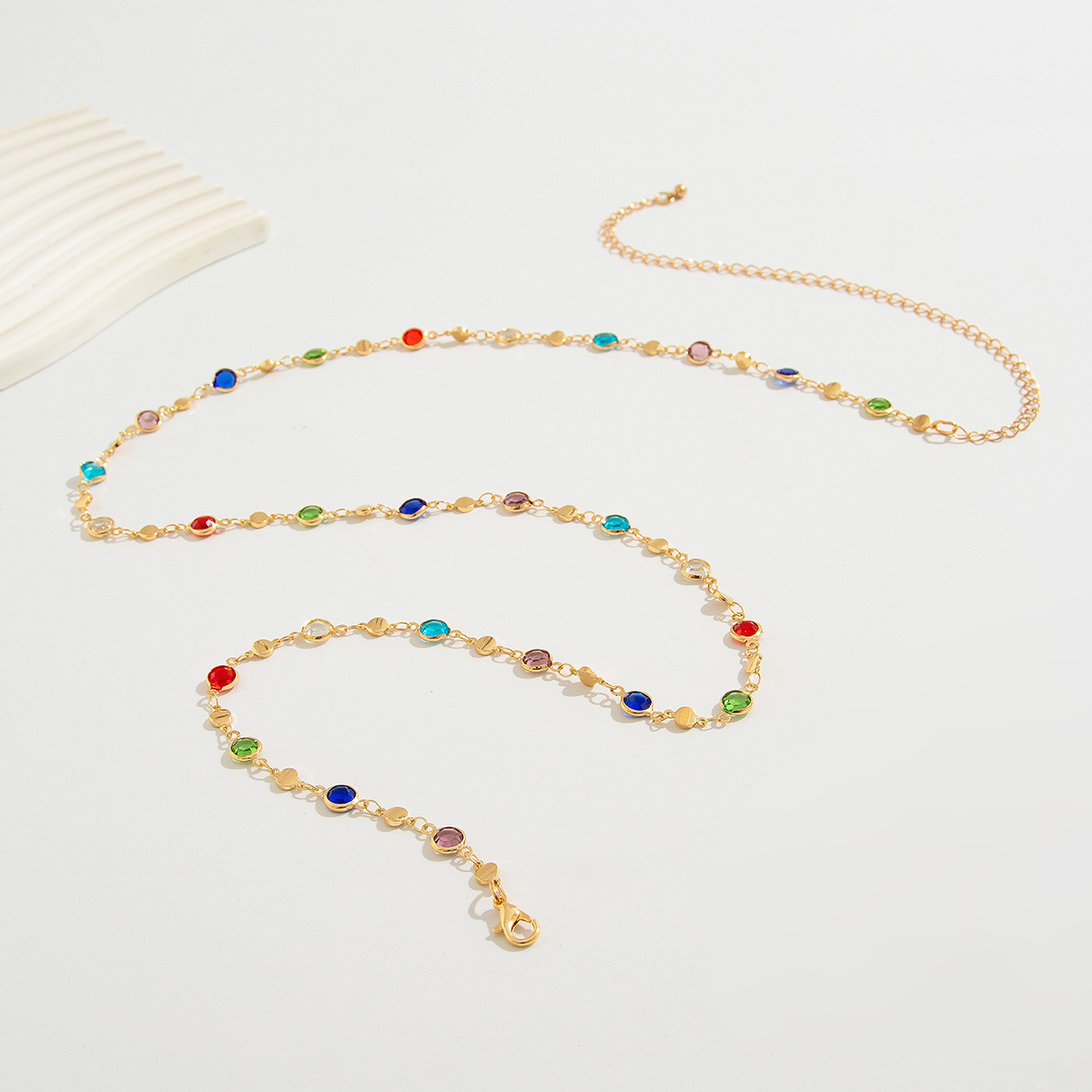 Simple Colorful Geometric Crys - Body Jewelry Helix ulasan dan harga
