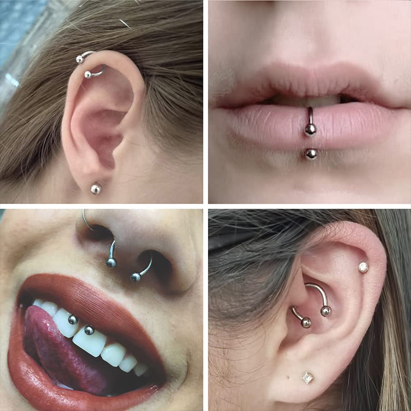 5pcs/lot Stainless Steel 18G H - Body Jewelry Barbell ulasan dan harga