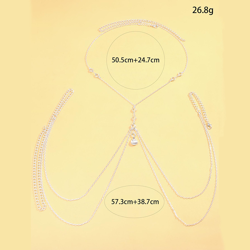 Women Silver Tone Body Chain C - Body Jewelry Helix ulasan dan harga