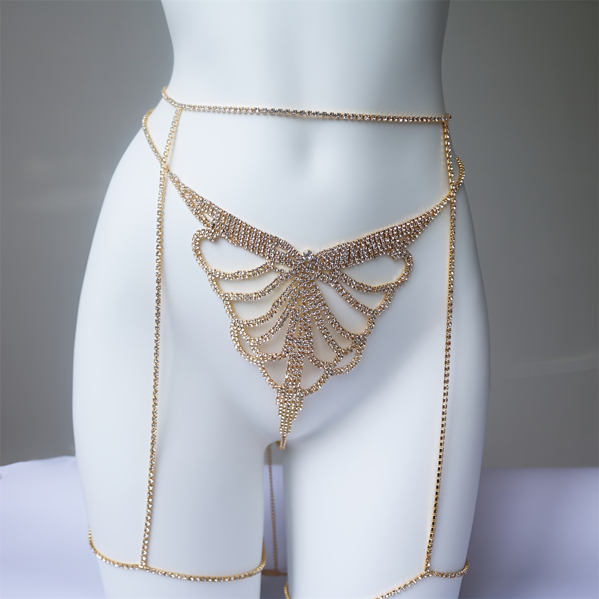 Multi layer rhinestone sparkli - Body Chain Jewelry ulasan dan harga