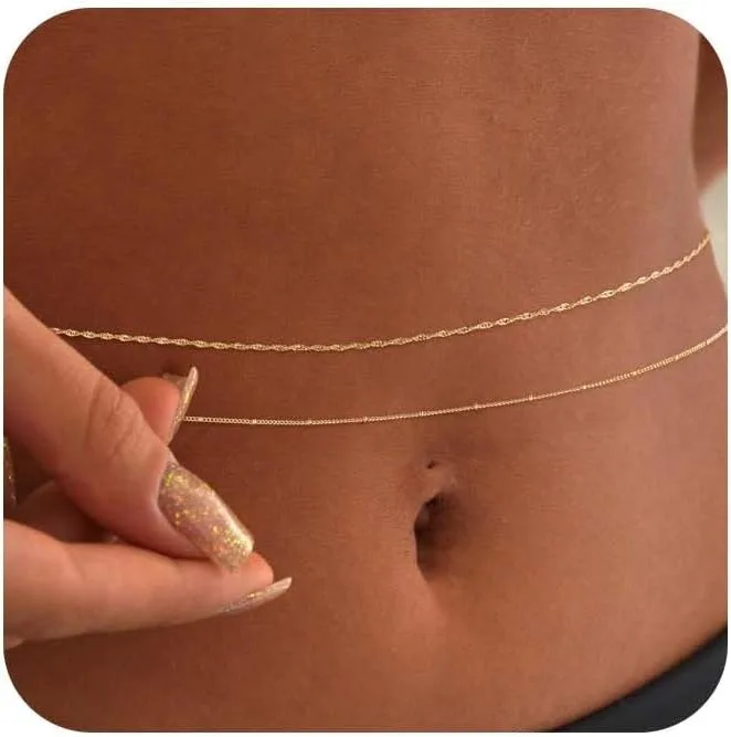 14k Gold Plated 26-33Inch Adju - Body Jewelry Waterproof ulasan dan harga