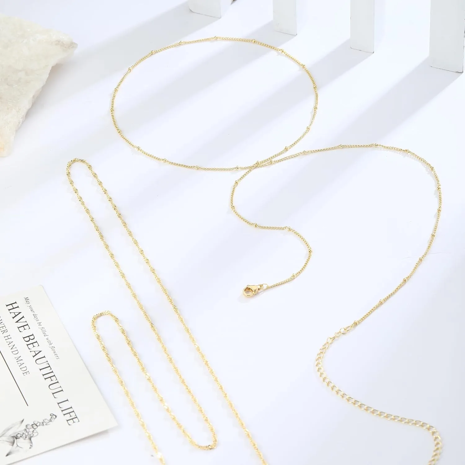 14k Gold Plated 26-33Inch Adju - Body Jewelry Waterproof ulasan dan harga
