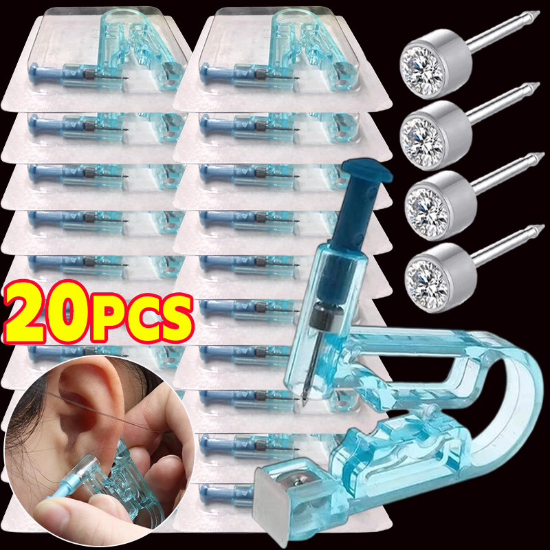 1/20pcs Blue Disposable Ear Pi - Body Jewelry Factory ulasan dan harga