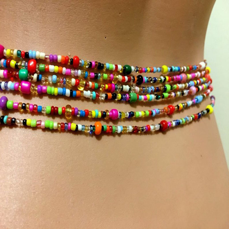 Women Layered Beaded Belly Cha - Body Chain Jewelry ulasan dan harga