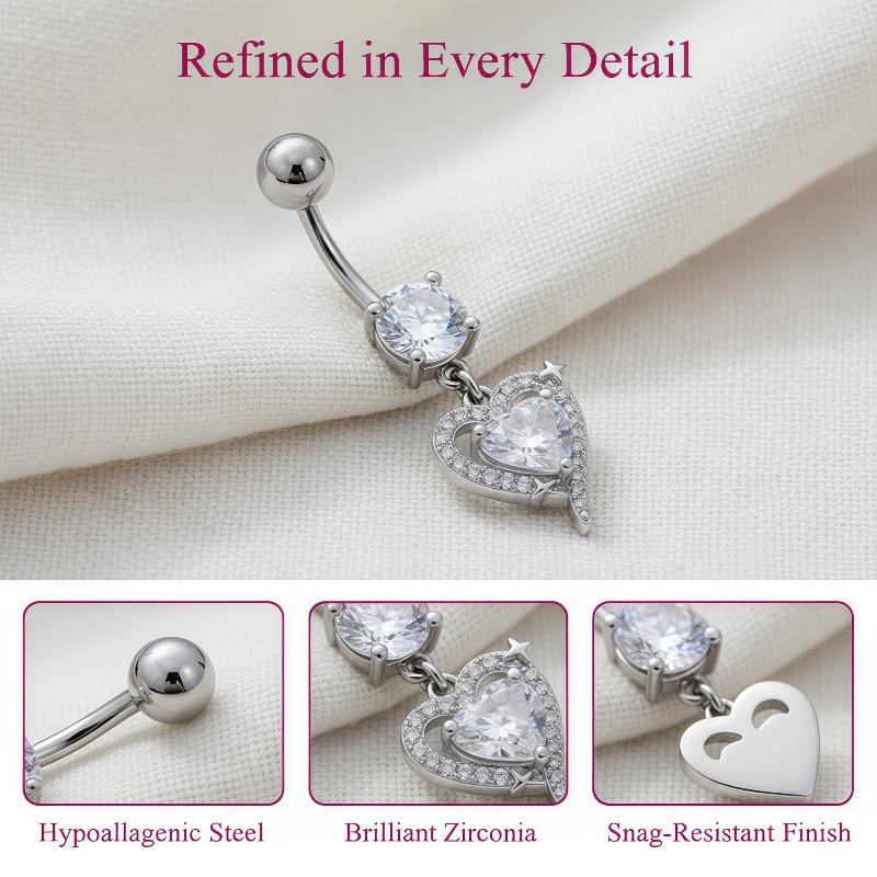 1Pcs Exquisite Dangle Belly Bu - Body Jewelry Barbell ulasan dan harga