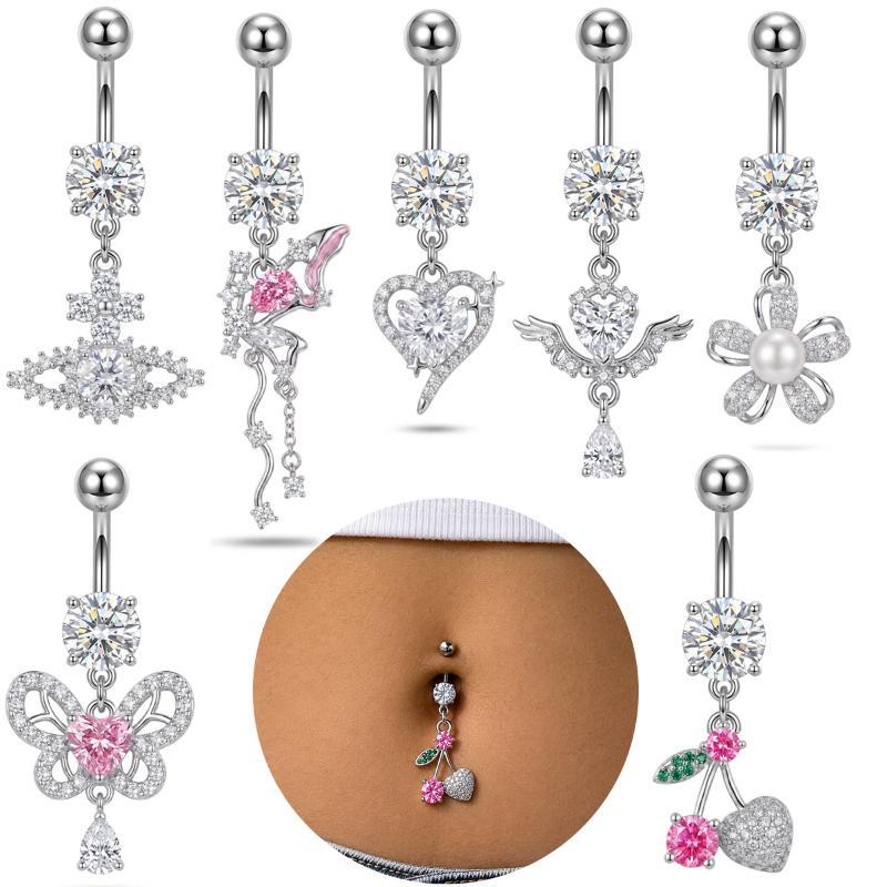 1Pcs Exquisite Dangle Belly Bu - Body Jewelry Barbell ulasan dan harga