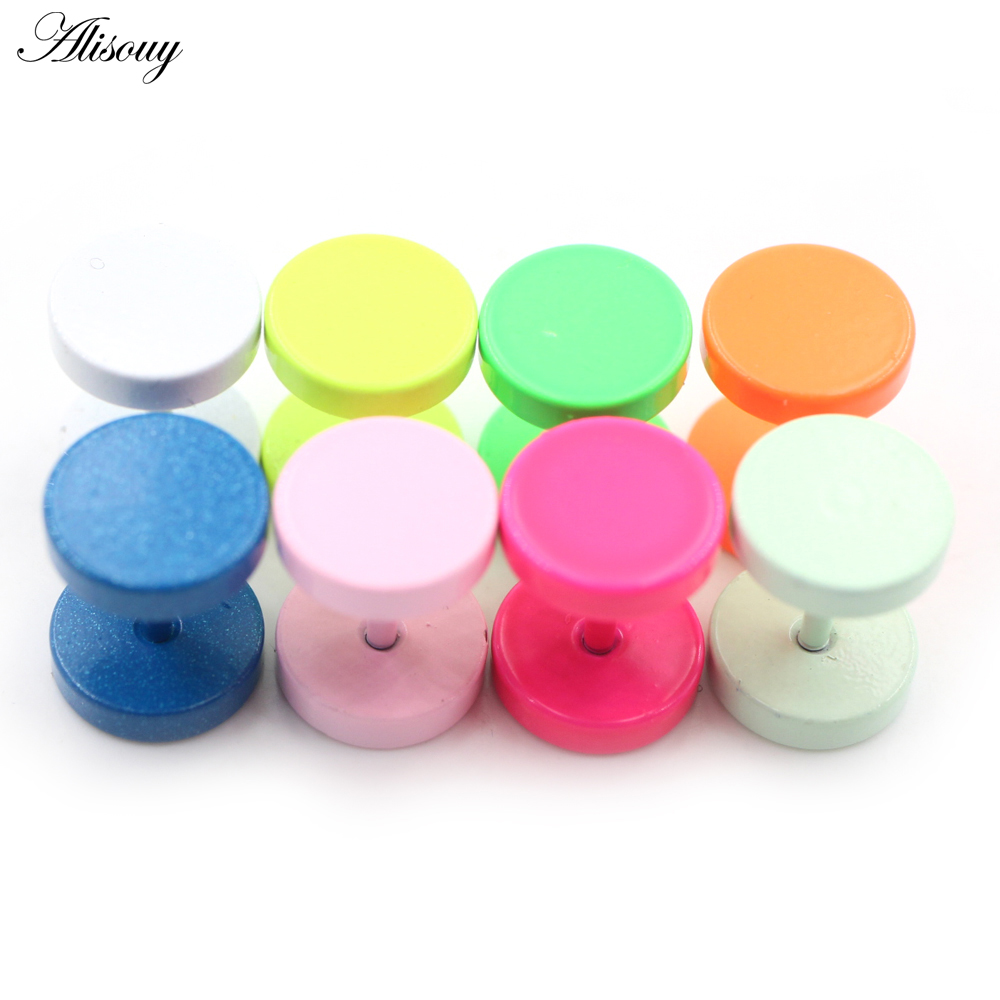 2PCS Baking Paint Candy Color  - Body Jewelry Barbell ulasan dan harga
